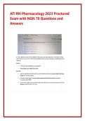 ATI RN Pharmacology 2023 Proctored &NewLine;Exam with NGN 70 Questions and &NewLine;Answers 