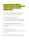 PN 4006 FINAL EXAM TERMINAL&NewLine;CERTIFICATION EVALUATION COMPLETE&NewLine;QUESTIONS WITH FULL SOLUTION&NewLine;ALREADY PASSED