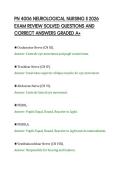 PN 4006 NEUROLOGICAL NURSING II 2026&NewLine;EXAM REVIEW SOLVED QUESTIONS AND&NewLine;CORRECT ANSWERS GRADED A&plus;&NewLine;