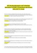 ATI&colon; Nursing Informatics and Technology&colon; Informatics Test &lbrack;NSS 115&rsqb; questions and answers 20262027 A&plus; Grade