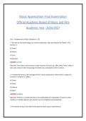 Music Appreciation Final Examination&NewLine;Official Academic Board of Music and Arts&NewLine;Academic Year&colon; 2026&sol;2027