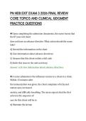PN HESI EXIT EXAM 3 2026 FINAL REVIEW&NewLine;CORE TOPICS AND CLINICAL JUDGMENT&NewLine;PRACTICE QUESTIONS&NewLine;