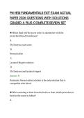 PN HESI FUNDAMENTALS EXIT EXAM ACTUAL&NewLine;PAPER 2026 QUESTIONS WITH SOLUTIONS&NewLine;GRADED A PLUS COMPLETE REVIEW SET&NewLine;