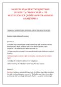 NAB RCAL EXAM PRACTICE QUESTIONS &NewLine;2026&sol;2027 ACADEMIC YEAR &ndash; 250 &NewLine;MULTIPLECHOICE QUESTIONS WITH ANSWERS &NewLine;& RATIONALES