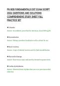 PN HESI FUNDAMENTALS EXIT EXAM SCRIPT&NewLine;2026 QUESTIONS AND SOLUTIONS&NewLine;COMPREHENSIVE STUDY SHEET FULL&NewLine;PRACTICE SET