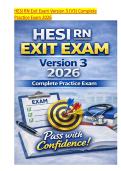 HESI RN Exit Exam Version 3 &lpar;V3&rpar; Complete &NewLine;Practice Exam 2026 