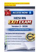 HESI RN Exit Exam Version 2 &lpar;V2&rpar; Complete &NewLine;Practice Exam 2026 