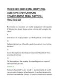 PN HESI MED SURG EXAM SCRIPT 2026&NewLine;QUESTIONS AND SOLUTIONS&NewLine;COMPREHENSIVE STUDY SHEET FULL&NewLine;PRACTICE SET