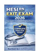 HESI RN Exit Exam Version 1 &ndash; Complete Practice Exam &NewLine;2026 