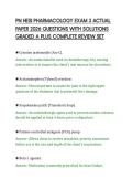 PN HESI PHARMACOLOGY EXAM 3 ACTUAL&NewLine;PAPER 2026 QUESTIONS WITH SOLUTIONS&NewLine;GRADED A PLUS COMPLETE REVIEW SET&NewLine;