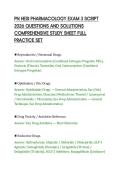 PN HESI PHARMACOLOGY EXAM 3 SCRIPT&NewLine;2026 QUESTIONS AND SOLUTIONS&NewLine;COMPREHENSIVE STUDY SHEET FULL&NewLine;PRACTICE SET 