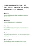 PN HESI PHARMACOLOGY EXAM 3 TEST&NewLine;PAPER 2026 FULL QUESTIONS AND ANSWERS&NewLine;VERIFIED STUDY GUIDE FINAL PREP&NewLine;