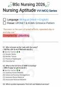Nursing Aptitude VVI MCQs