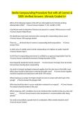 Sterile Compounding Procedure Test with all Correct & 100&percnt; Verified Answers &vert;Already Graded A&plus;