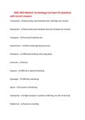 EMS 1055 Medical Terminology List Exam &num;1 Questions&NewLine;with correct answers
