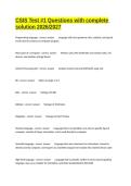 CSIS Test &num;1 Questions with complete solution 2026&sol;2027