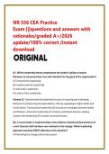 NR 556 CEA Practice &NewLine;Exam &vert;&vert;&vert;questions and answers with &NewLine;rationales&sol;graded A&plus;&sol;2026 &NewLine;update&sol;100&percnt; correct &sol;instant &NewLine;download