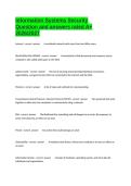 Information Systems Security Question and answers rated A&plus; 2026&sol;2027