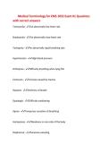 Medical Terminology for EMS 1055 Exam &num;1 Questions&NewLine;with correct answers