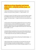 NFHS Soccer Exam Question and Answer&NewLine;&lbrack;2026&sol;2027&rsqb; &vert; UPDATED ACTUAL Exam &vert; A&plus;&NewLine;Verified&NewLine;