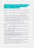 Certified Wound Care Nurse &lpar;CWCN Certification&NewLine;Exam&rpar; &vert; Newest and Updated Questions and&NewLine;Answers &vert; 2026 Review Guide