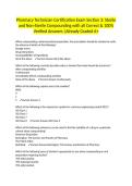 Pharmacy Technician Certification Exam Section 3&colon; Sterile and Non-Sterile Compounding with all Correct & 100&percnt; Verified Answers &vert;Already Graded A&plus;