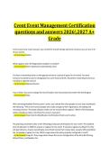 Cvent Event Management Certification questions and answers 20262027 A&plus; Grade