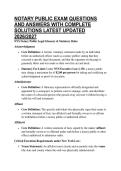 NOTARY PUBLIC EXAM QUESTIONS AND ANSWERS WITH COMPLETE SOLUTIONS LATEST UPDATED 2026&sol;2027
