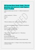 NZ Nursing State Study Guide &vert; Newest&NewLine;Questions and Answers &vert; 2026 Update &vert;&NewLine;Expert Verified
