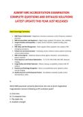 ASMIRT MRI ACCREDITATION EXAMINATION &NewLine;COMPLETE QUESTIONS AND DETAILED SOLUTIONS &NewLine;LATEST UPDATE THIS YEAR JUST RELEASED