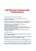PSB 3002 Exam 3 Questions With Verified Answers