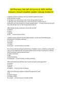 CSP Pharmacy Test with all Correct & 100&percnt; Verified Answers &vert;Actual Complete Update &vert;Already Graded A&plus;
