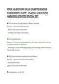 RECA QUESTIONS 2026 COMPREHENSIVE&NewLine;ASSESSMENT SCRIPT SOLVED QUESTIONS&NewLine;ANSWERS UPDATED REVIEW SET