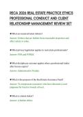 RECA 2026 REAL ESTATE PRACTICE ETHICS&NewLine;PROFESSIONAL CONDUCT AND CLIENT&NewLine;RELATIONSHIP MANAGEMENT REVIEW SET&NewLine;