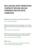 RECA 2026 REAL ESTATE TRANSACTIONS&NewLine;CONTRACTS PURCHASE AND SALE&NewLine;AGREEMENTS PRACTICE NOTES&NewLine;COMPILATION&NewLine;