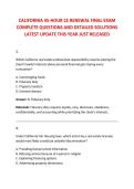 CALIFORNIA 45-HOUR CE RENEWAL FINAL EXAM &NewLine;COMPLETE QUESTIONS AND DETAILED SOLUTIONS &NewLine;LATEST UPDATE THIS YEAR JUST RELEASED