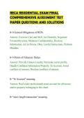 RECA RESIDENTIAL EXAM FINAL&NewLine;COMPREHENSIVE ASSESSMENT TEST&NewLine;PAPER QUESTIONS AND SOLUTIONS