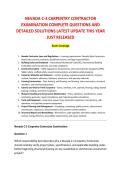 NEVADA C-3 CARPENTRY CONTRACTOR &NewLine;EXAMINATION COMPLETE QUESTIONS AND &NewLine;DETAILED SOLUTIONS LATEST UPDATE THIS YEAR &NewLine;JUST RELEASED 