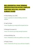 RECA RESIDENTIAL EXAM TERMINAL&NewLine;CERTIFICATION EVALUATION COMPLETE&NewLine;QUESTIONS WITH FULL SOLUTION&NewLine;ALREADY PASSED
