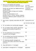 Specialty Pharmacy Exam 1 with all Correct & 100&percnt; Verified Answers &vert;Latest Version &vert;Already Graded A&plus;