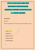 ACTUAL TEAS EXAM  2026 2027 &NewLine;QUESTIONS WITH DETAILED &NewLine;VERIFIED ANSWERS AND RATIONALES &NewLine;&sol;A&plus; GRADE ASSURED &NewLine;MATHEMATICS &NewLine;