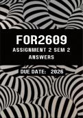FOR2609 Assignment 2 Semester 2 &lpar;Complete Answers&rpar; &lbrace;Due Date 2026&rcub;