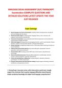 SIMUCASE DOUG ASSESSMENT &lpar;SLP&rpar; TRANSCRIPT &NewLine;Examination COMPLETE QUESTIONS AND &NewLine;DETAILED SOLUTIONS LATEST UPDATE THIS YEAR &NewLine;JUST RELEASED