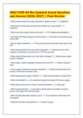 WGU C190 OA Bio Updated Actual Question&NewLine;and Answer &lpar;2026&sol;2027&rpar; &vert; Final Review