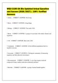 WGU C190 OA Bio Updated Actual Question&NewLine;and Answer &lpar;2026&sol;2027&rpar; &vert; 100&percnt; Verified&NewLine;Answers&NewLine;