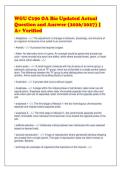 WGU C190 OA Bio Updated Actual&NewLine;Question and Answer &lpar;2026&sol;2027&rpar; &vert;&NewLine;A&plus; Verified