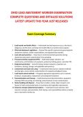 OHIO LEAD ABATEMENT WORKER EXAMINATION &NewLine;COMPLETE QUESTIONS AND DETAILED SOLUTIONS &NewLine;LATEST UPDATE THIS YEAR JUST RELEASED 