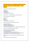ISSA Strength & Conditioning Updated Actual&NewLine;Question and Answer &lpar;2026&sol;2027&rpar; &vert; Final&NewLine;Review&NewLine;