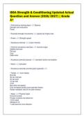 ISSA Strength & Conditioning Updated Actual&NewLine;Question and Answer &lpar;2026&sol;2027&rpar; &vert; Grade&NewLine;A&plus;