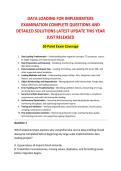DATA LOADING FOR IMPLEMENTERS &NewLine;EXAMINATION COMPLETE QUESTIONS AND &NewLine;DETAILED SOLUTIONS LATEST UPDATE THIS YEAR &NewLine;JUST RELEASED 